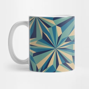 Retro Abstract Blue Geometry Mug